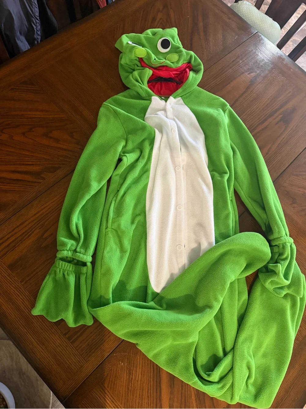 Princess and the Frog Costumes - Dress size girls Small, Frog adult size small